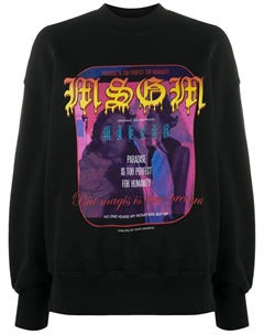 Толстовка с графичным принтом, черный Msgm