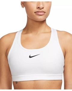 Женский спортивный бюстгальтер с мягкой подкладкой Swoosh, белый Nike