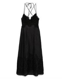 Платье с кружевом, черный Ermanno scervino