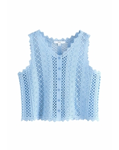 Жилет REGULAR FIT - STITCH BUTTON UP, синий Next