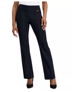 Узкие брюки с расклешенными штанинами и средней посадкой Petite & Petite Short, черный I.n.c. international concepts