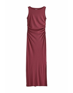 Платье из джерси SIDE SEAM RUCHED DETAIL SLEEVELESS, коричневый Next