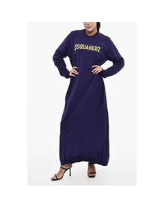 Платье-макси с контрастным логотипом, фиолетовый Dsquared2