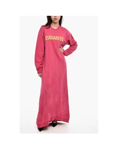 Платье-макси с контрастным логотипом, мультиколор Dsquared2