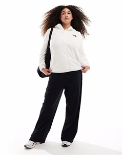 Флисовая кофта North Face Plus размера 100 из ледникового материала с застежкой-молнией белого цвета The north face