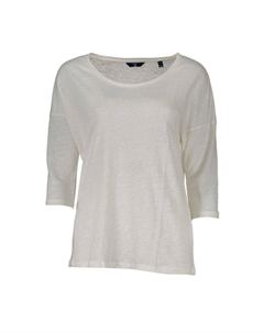 Белая льняная футболка, белый Gant