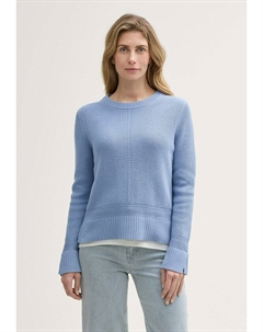 Свитер MIT SCHLITZ-DETAILS, светло-голубой Tom tailor