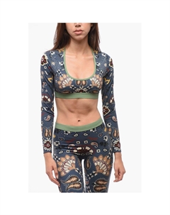 Укороченный топ с рисунком банданы, мультиколор Dsquared2