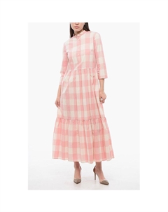 Длинное клетчатое платье, белый Woolrich