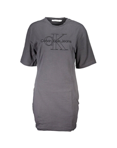 Черное хлопковое платье, черный Calvin klein