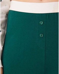 Леггинсы Mix & Match с открытым поясом зеленого цвета Asos design