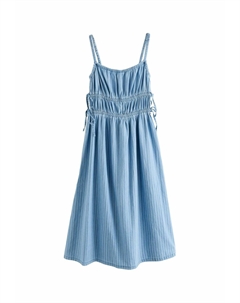 Джинсовое платье PETITE FIT - STRIPED STRAPPY MIDI, синий Next