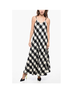 АРХИВНОЕ ПЛАТЬЕ W'S CHECK ДЛИННОЕ, черно-белое Woolrich