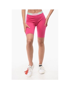 Велосипедные шорты из хлопкового эластичного материала с логотипом на ленте, мультиколор Dsquared2