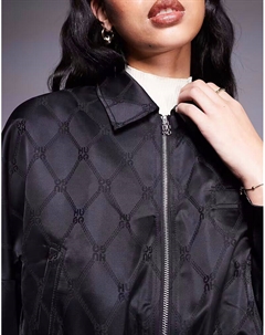 - Aleria - атласный пиджак черного цвета с тональным рисунком Hugo red