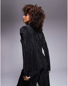 Черная рубашка свободного кроя со складками (часть комплекта) Asos design