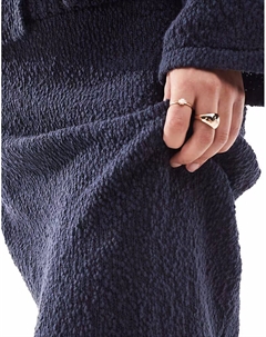 Юбка макси из текстурированного трикотажа темно-синего цвета 4th & reckless