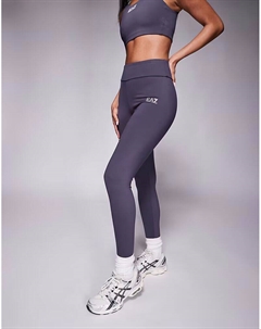 Леггинсы с логотипом Armani темно-серого цвета Ea7