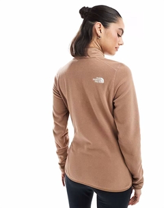 Флисовая кофта 100 Glacier с застежкой-молнией 1/4, бежевого цвета The north face