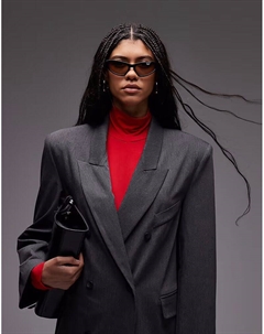 Длинный пиджак-пылесос серого цвета Asos design