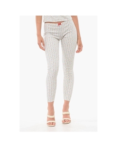 Леггинсы из хлопковой смеси с цветочным узором, белый Dsquared2