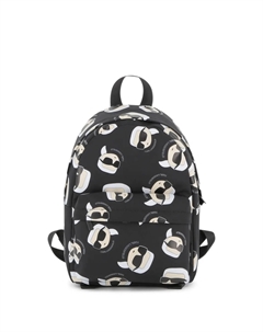 Рюкзак с принтом иконы Карла, черный Karl lagerfeld kids