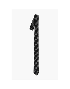 Шелковый галстук с логотипом по всей поверхности, черно-белое Dsquared2