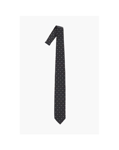 Шелковый галстук с вышитыми цветами, серый Dsquared2