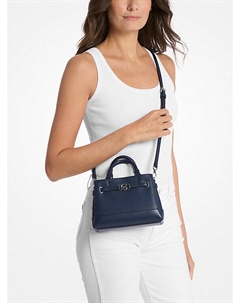 Сумка-Портфель Reed очень маленького размера из шагреневой кожи, синий Michael kors