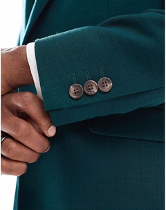 Узкий пиджак зеленого цвета с текстурой «слэб» Asos design