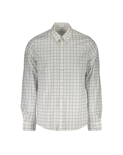 Белая хлопковая рубашка, белый Calvin klein