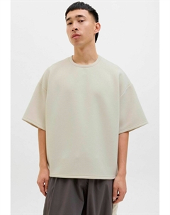 Базовая футболка, кремовый Jack & jones