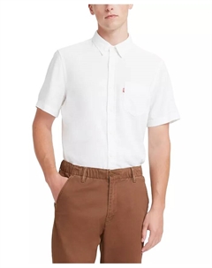 Мужская классическая рубашка с коротким рукавом и одним карманом, Regular Fit, белый Levi's®