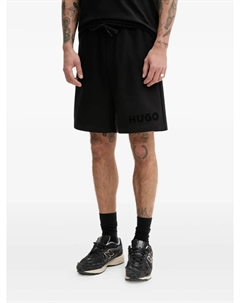 Шорты с завязками и логотипом, черный Hugo
