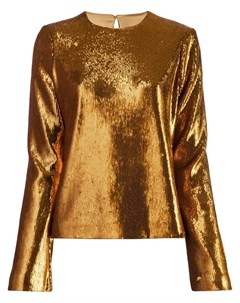 Galvan блузка clara с пайетками 44 золотистый Galvan