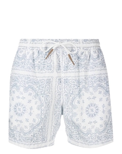 Плавки-шорты с принтом пейсли, белый Eleventy
