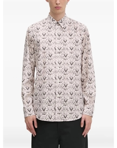 Рубашка с длинными рукавами с узором, нейтральный Paul smith