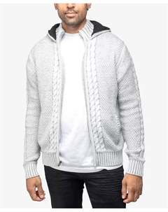 Мужская худи с молнией и высоким воротом, коричневый/бежевый X-ray