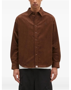 Рубашка на пуговицах из вельвета BATHING APE, коричневый A bathing ape®