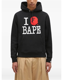 Толстовка с логотипом BATHING APE I Love Bape, черный A bathing ape®