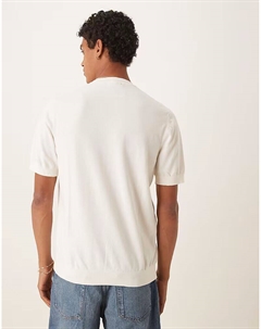 Рубашка из джерси белого цвета Mango