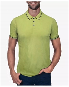 Мужская базовая короткая рубашка-поло с ребристой вязкой, желтый X-ray