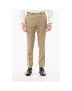 Брюки из натуральной шерсти с прорезными карманами, бежевый Corneliani