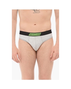 Хлопковые трусы с логотипом на поясе, серый Dsquared2