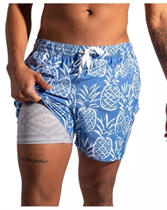 Мужские плавки The Thigh-Naples быстросохнущие 14 см с внутренними шортами-боксерами, синий Chubbies