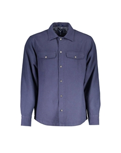 Синяя хлопковая рубашка, синий Gant