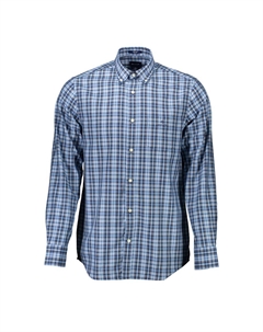 Синяя хлопковая рубашка, синий Gant