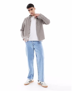 Рубашка в серую клетку Asos design