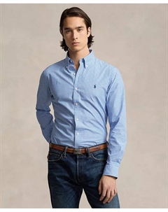 Мужская классическая рубашка из стрейч-поплина, синий Polo ralph lauren