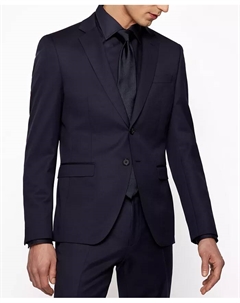 Мужской ультратонкий пиджак из камвольной шерсти Serge, синий Hugo boss